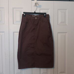 Inherit Brown Denim Skirt